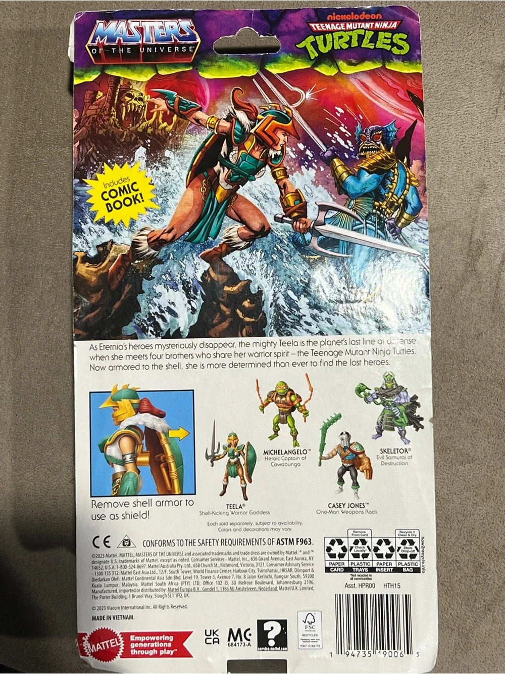 Mattel MOTU x TMNT Turtles of Grayskull Teela Masters of the Universe Figure
